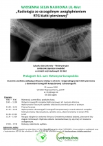 WIOSENNA SESJA NAUKOWA LIL-Wet „Radiologia ze szczególnym uwzględnieniem  RTG klatki piersiowej”