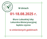 Zmiana godzin pracy Biura Izby w dniach od 01.08.2025 r. do 18.08.2025 r.