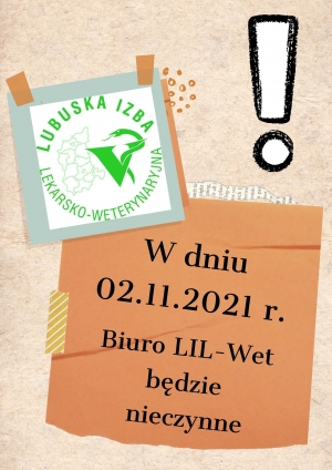 Biuro Izby nieczynne w dniu 02.11.2021 r.