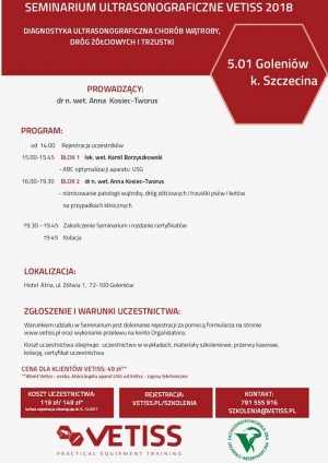 Seminarium ultrasonograficzne VETISS 2018